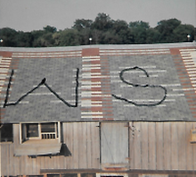 Roof with initials W S